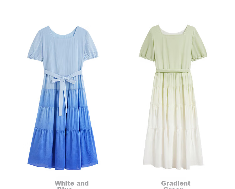 INMAN Gradient Vacation Style Dress 2026 Summer New Loose Long Dress for Women 18